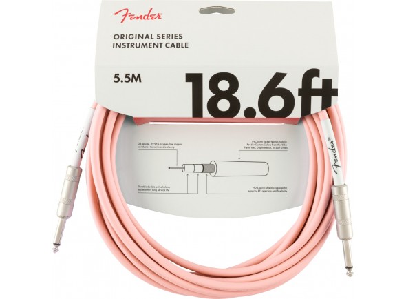 Fender Original Series Instrument Cable 18,6'' Shell Pink